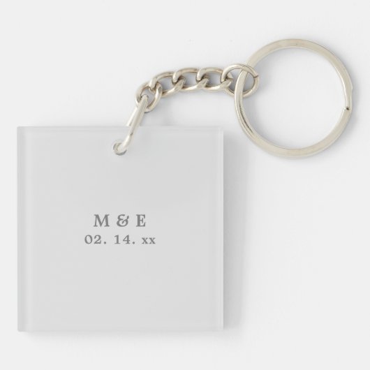 Creëer Je eigen aangepaste familie foto's bruiloft Sleutelhanger (Achterkant)