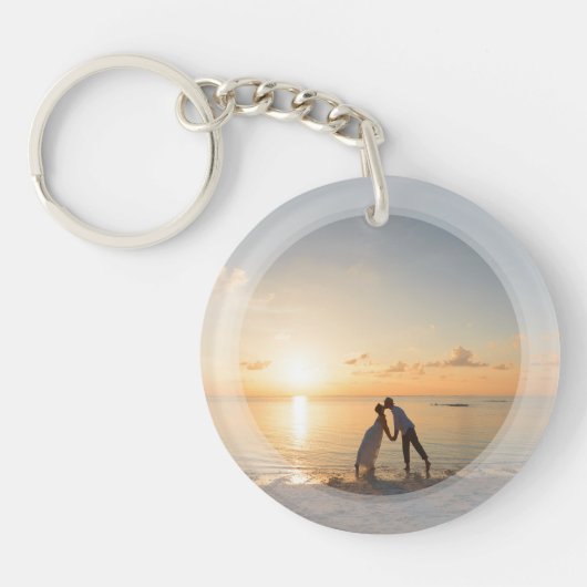 Creëer Je eigen aangepaste familie foto's bruiloft Sleutelhanger (Voorkant)