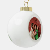 Creëer Je eigen aangepaste fototemplate is aangepa Keramische Bal Ornament (Links)