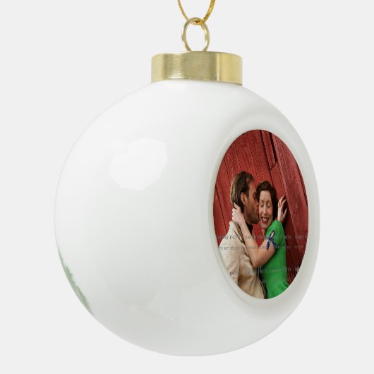 Creëer Je eigen aangepaste fototemplate is aangepa Keramische Bal Ornament (Links)