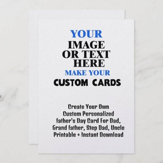 Creëer je eigen aangepaste Kaart voor papa #vaderd (Voorkant / Achterkant)