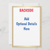 Creëer je eigen aangepaste opa opa Afbeelding Bedankkaart (Achterkant)