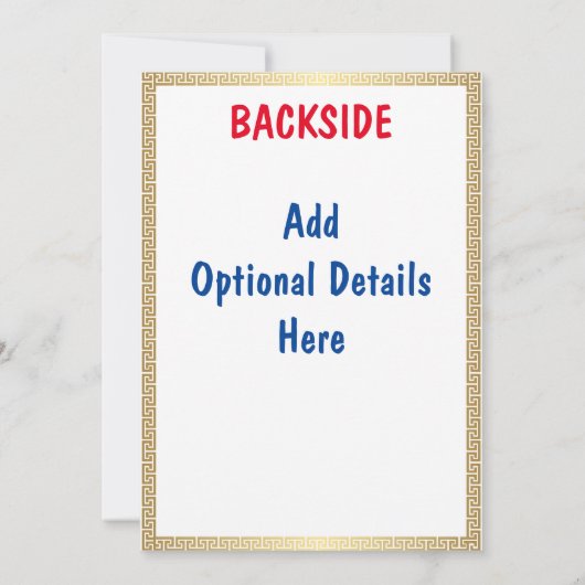 Creëer je eigen aangepaste opa opa Afbeelding Bedankkaart (Achterkant)