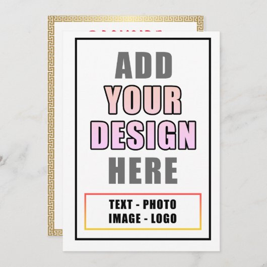 Creëer je eigen aangepaste opa opa Afbeelding Bedankkaart (Voorkant / Achterkant)