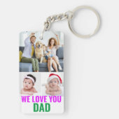 Creëer Je eigen aangepaste papa foto We houden van Sleutelhanger (achterkant)