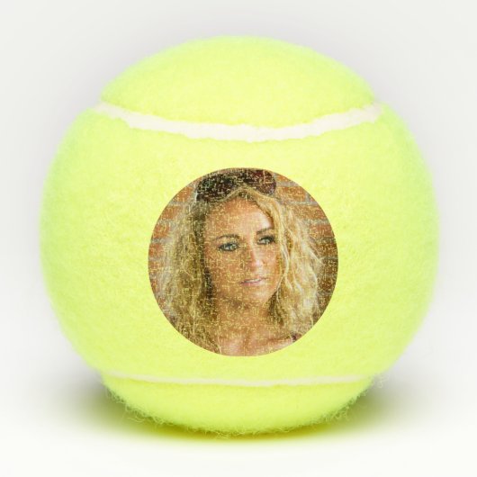 Creëer je eigen aangepaste tennisspeler tennisballen (Achterkant)