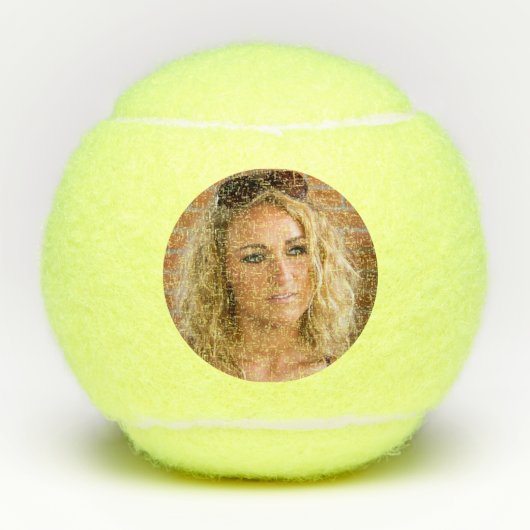 Creëer je eigen aangepaste tennisspeler tennisballen (Voorkant)