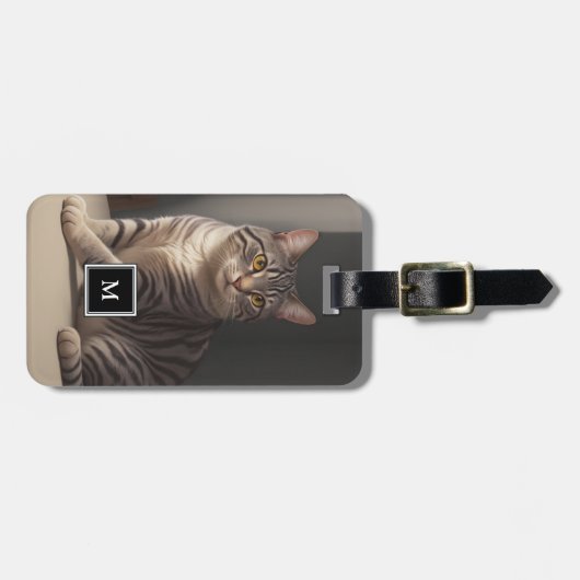 Creëer je eigen aangepaste volledige fotomonogram  bagagelabel (Voorkant horizontaal)