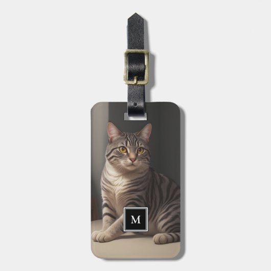 Creëer je eigen aangepaste volledige fotomonogram  bagagelabel (Voorkant verticaal)