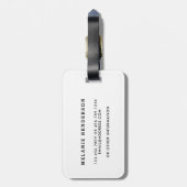 Creëer je eigen aangepaste volledige fotomonogram  bagagelabel (Achterkant verticaal)