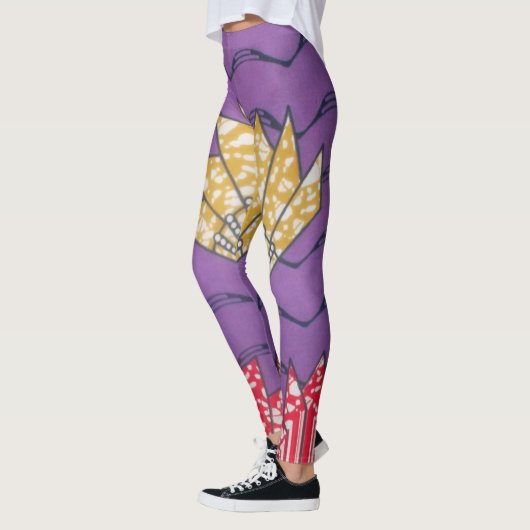Creëer je eigen Afrikaanse Clothing Pattern Paars Leggings (Links)