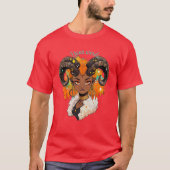 Creëer Je Eigen Afro-Amerikaanse Vrouw Ram T-shirt (Voorkant)