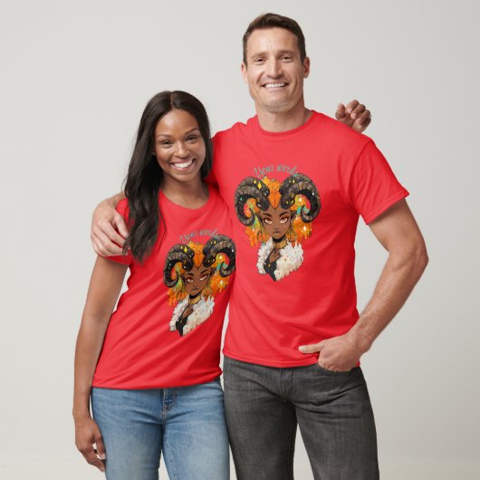 Creëer Je Eigen Afro-Amerikaanse Vrouw Ram T-shirt (Unisex)