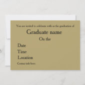 Creëer je eigen Afstuderen Kool aanpassen Uitnodig Kaart (Achterkant)