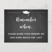 creëer je eigen AFSTUDEREN partijteken, Onthoud wa Briefkaart (Voorkant)