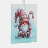 Creëer Je eigen baardpepermunt kerstgnoom Glas Ornament (Voorkant Rechts)