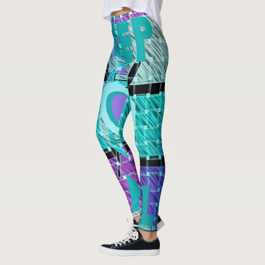 Creëer je eigen Basic houdt je gewone blauwe broek Leggings (Links)