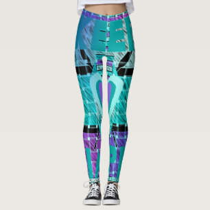 Creëer je eigen Basic houdt je gewone blauwe broek Leggings