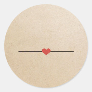 Creëer je eigen beige kraft klassieke ronde stick sticker