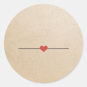 Creëer je eigen beige kraft klassieke ronde sticke ronde sticker