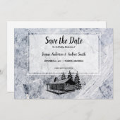 Creëer je eigen bergachtige bruiloft Red de datum Save The Date (Voorkant / Achterkant)