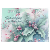 Creëer je eigen besneeuwde kerst Holly Groot Cadeauzakje (Achterkant)