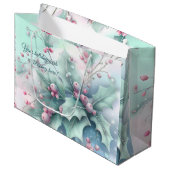 Creëer je eigen besneeuwde kerst Holly Groot Cadeauzakje (Voorkant Gekanteld)