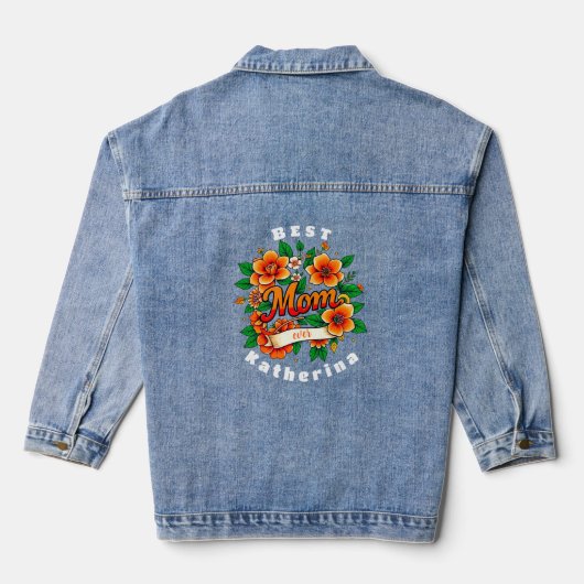 Creëer je eigen beste moeder ooit denim jacket (Achterkant)