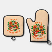 Creëer je eigen beste moeder ooit ovenwant & pannenlap set (Voorkant)