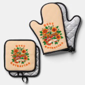 Creëer je eigen beste moeder ooit ovenwant & pannenlap set (Voorkant / Achterkant)