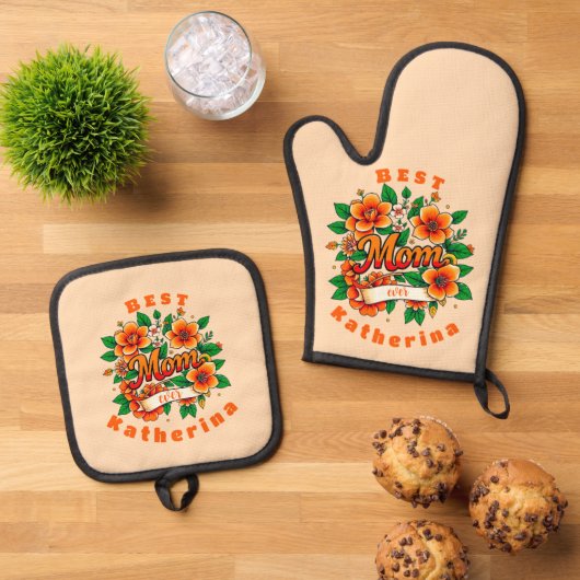 Creëer je eigen beste moeder ooit ovenwant & pannenlap set (Top down)