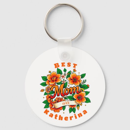 Creëer je eigen beste moeder ooit sleutelhanger (Voorkant)