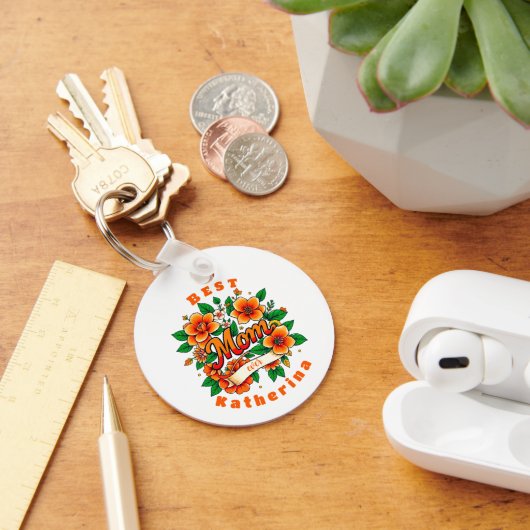 Creëer je eigen beste moeder ooit sleutelhanger (Bureau)