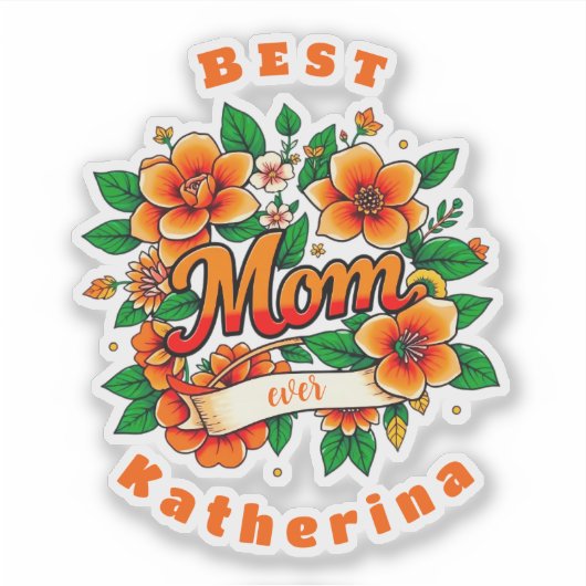 Creëer je eigen beste moeder ooit sticker (Voorkant)