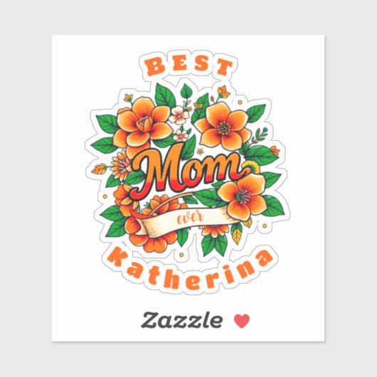 Creëer je eigen beste moeder ooit sticker (Vel)