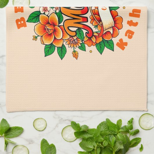 Creëer je eigen beste moeder ooit theedoek (Gevouwen)