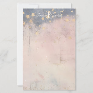 Creëer Je Eigen Betoverde Sterrennacht Roze Briefpapier