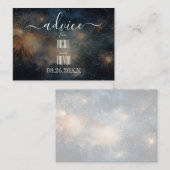 Creëer je eigen blauw geel vuurwerk advieskaart (Voorkant / Achterkant)