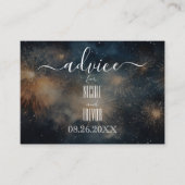 Creëer je eigen blauw geel vuurwerk advieskaart (Voorkant)