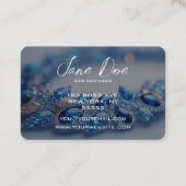 Creëer je eigen blauwe edelsteen armband visitekaartje (Achterkant)