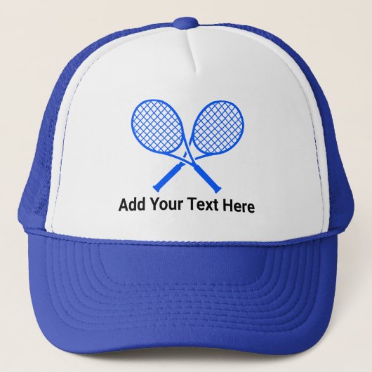 Creëer je eigen blauwe tennisser trucker pet (Voorkant)