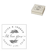 Creëer Je eigen bloemetje Laat Liefde Trouwdatum G Rubberstempel (Gestempeld)