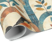 Creëer je eigen Boho-bogen Oriole Vogels Bloemen Cadeaupapier (Rol Hoek)