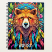 Creëer Je eigen Boho Red Fox Totem Animal Planner (Voorkant)