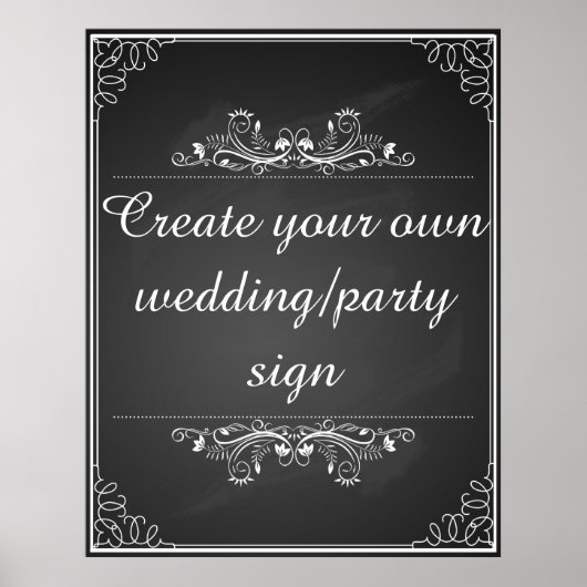 Creëer je eigen bord trouwbord poster (Voorkant)