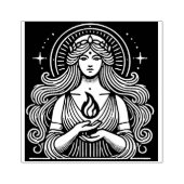 Creëer Je Eigen Brigid Godin Vuur Haard Thuis Rubberstempel (Afrduk)