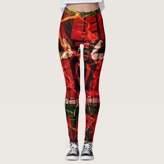 Creëer Je eigen broek van vuur prachtig Leggings (Voorkant)