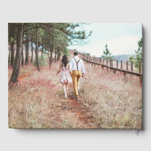 Creëer je eigen bruid en bruidefotobruiloft gastenboek (Achterkant)