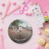 Creëer je eigen bruid en bruidefotobruiloft papieren bordje (Feest)