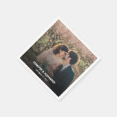 Creëer je eigen bruid en bruidefotobruiloft servet (Hoek)